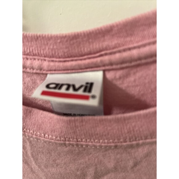 Anvil Men's T-Shirt HOOS THINK PINK UNIVERSITY OF VIRGINIA Pink Size M - Picture 3 of 13